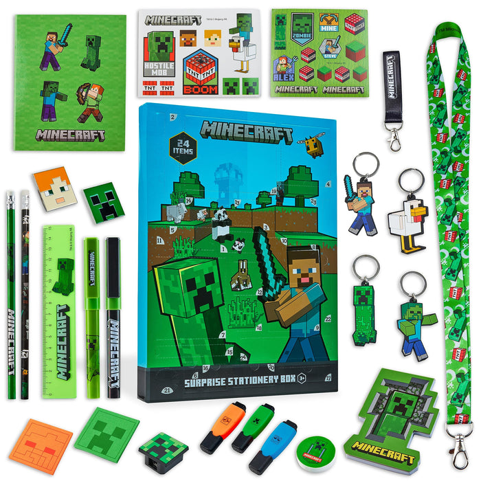 Minecraft Advent Calendar 2024 for Kids and Teenagers – Unique Boys Advent Calendar (Green)