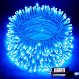 JMEXSUSS 66ft 200 LED Blue Christmas Lights Indoor Outdoor, Connectable Blue String Lights Clear Wire Plug in, 8 Modes Blue Fary Lights for Halloween Tree Party Bedroom Wall Christmas Decoration