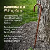 Brazos Handcrafted Wood Walking Cane, Twisted Oak, Crook Style Handle, for Men & Women, Made in the USA, Brown, 37"