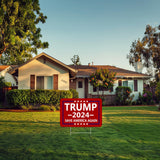 Trump 2024 Save America Again Red Yard Sign With H Stake Double Sided For President Donald Trump Republican Conservative