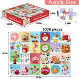 Wowok Advent Calendar 2024 Christmas Jigsaw Puzzles- Christmas Dessert Holiday Puzzles for Adults Kids, 24 Parts 1008 Pieces Jigsaw Puzzles Gift for Countdown to Christmas