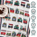 Folkulture Christmas Kitchen Towels Set of 3 for Christmas Decor, 26x20 Cotton Red Dish Towels or Boho Tea Towels, 100% Cotton Decorative Hand Towel, Farmhouse Dishcloths Sets for Xmas Gifts (Advent)