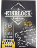 SL-Eisblock Bierkühler Getränkekühler für 0,33 Liter Flaschen, blau