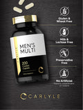 Carlyle Multivitamin for Men | 200 Caplets | with Vitamins A, C, D, E, & B Vitamins | Non-GMO & Gluten Free Daily Supplement