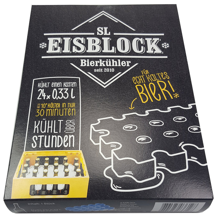 SL-Ice Block - Beer Cooler, Beverage Cooler for 0.33 Litre Bottles, Ice Block, Beer Box Cooler, Made in Germany