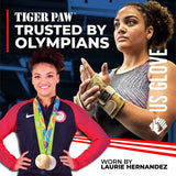 Tiger Paw Authentic Gymnastics Wrist Supports (Sold in Pairs) - Original Competition-Grade Gymnastics Wrist Guards, Wrist Support Braces, Adjustable, Made in USA Hand Wraps (Sand - Medium)