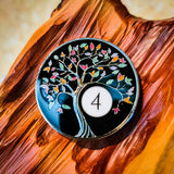 4 Year Sobriety Chip | Tree of Life AA Coin Token Medallion with Glow in The Dark Recovery Anniversary