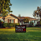 Trump JD Vance 2024 Yard Sign With H Stake Double Sided For President Donald Trump Republican Conservative Black