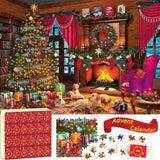 Bestbase Christmas Puppies Advent Calendar 2024 Jigsaw Puzzle - 24 Boxes Packing 1008 Pieces Holiday Puzzle for Adults and Kids, Christmas Countdown Puzzles Gift Decorations 27.5inx19.7in