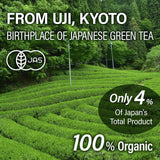 YAMASAN KYOTO UJI Green Tea leaves Sencha Bulk, JAS Certified Organic,Japanese Tea, Uji-Kyoto, 300g Bag