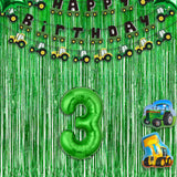 Green Tinsel Curtain Party Backdrop - GREATRIL Foil Fringe Streamers for St Patrick’s Day/Luau/Turtle/Hawaiian/Dinosaur/Ghost/Football/Christmas Decorations 2 Packs