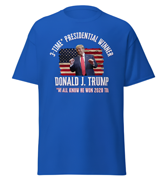 Trump 2024 Victory Shirt Trump Won Trump Inauguration Shirt Trump Vance Shirt, Royal (S)