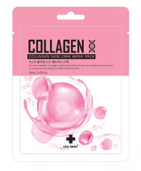CHASKIN 100pcs Collagen Skin Care Essence Korean Mask Pack, Korean Cosmetic Sheets