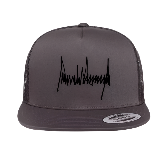 Donald Trump Vance MAGA 45 47 Make America Great Again Assassination Trucker Cap (Charcoal)