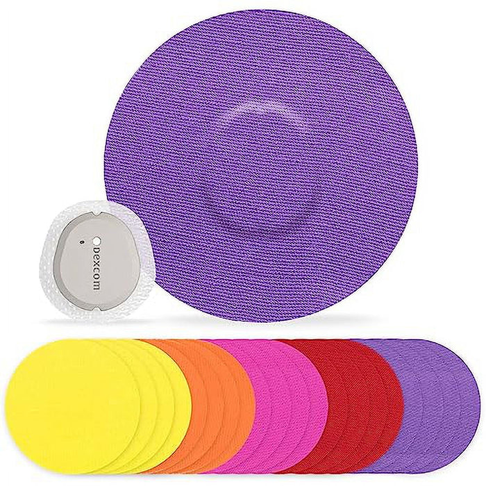 Dexcom G7 Adhesive Patches Waterproof 20Pack Dexcom Overpatch for G7 Flexible CGM Tape Non-Glue Central Full Cover Patches Hypoallergenic & Latex-free G7 Overlay Patch for 10 Days Long Stay, Rose Pink
