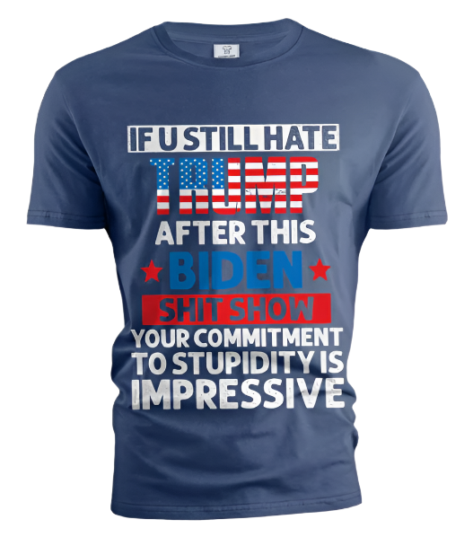 Funny Political Shirt Anti Biden Tee Shirt Trump support tee shirt political tee - Navy Blue (2XL)