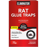 ELIMINATOR Rat Mouse Glue Trap 2 Pack Total of 4 traps no bait required Humane