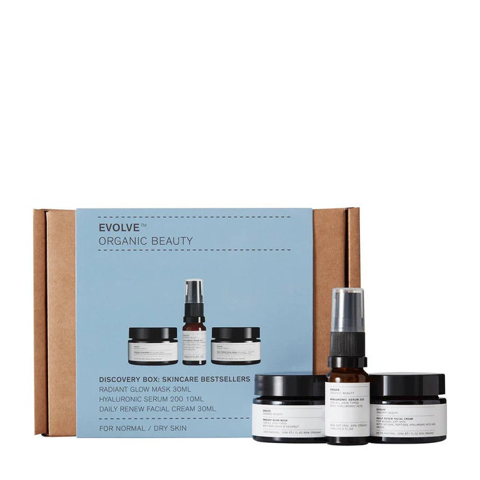 EVOLVE Organic Beauty Discovery Box: Skincare Bestsellers Gift Set