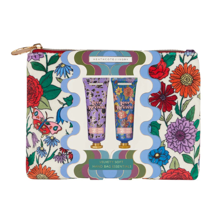 HEATHCOTE & IVORY Love Revival Body Wash & Hand Cream Gift Set - Mandala Wash Bag