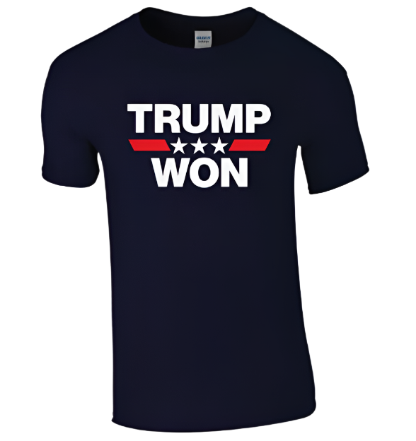 Trump Won T-Shirt | MAGA Make America Great Tshirt USA 2024 | Donald Trump Tee, NAVY 2XL - 50/52"