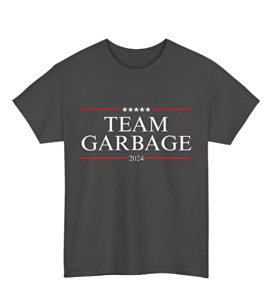 Team Garbage Trump 2024 T-Shirt, Dark Heather (S)