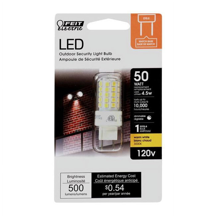 Feit Electric Gy8.6 LED Bulb Warm White 50 Watt Equivalence 3000k 500l