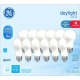 24 GE LED Light Bulbs 60 Watt Daylight A19 Dimmable. Qty. 24 Light Bulbs