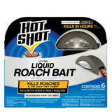 HOT SHOT Ultra Liquid Roach Bait Traps, 6 Count, Roach Repellent and Killer, Kill Roaches And Eggs