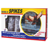 Bird-X Plastic Polycarbonate Bird Spikes Kit With Adhesive Glue Covers 10 Feet