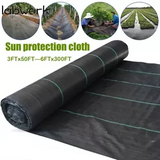 Heavy Duty Weed Barrier Fabric Woven Earthmat Ground Cover 3.2 Ounce Landscape - Size: 3FT x 200FT