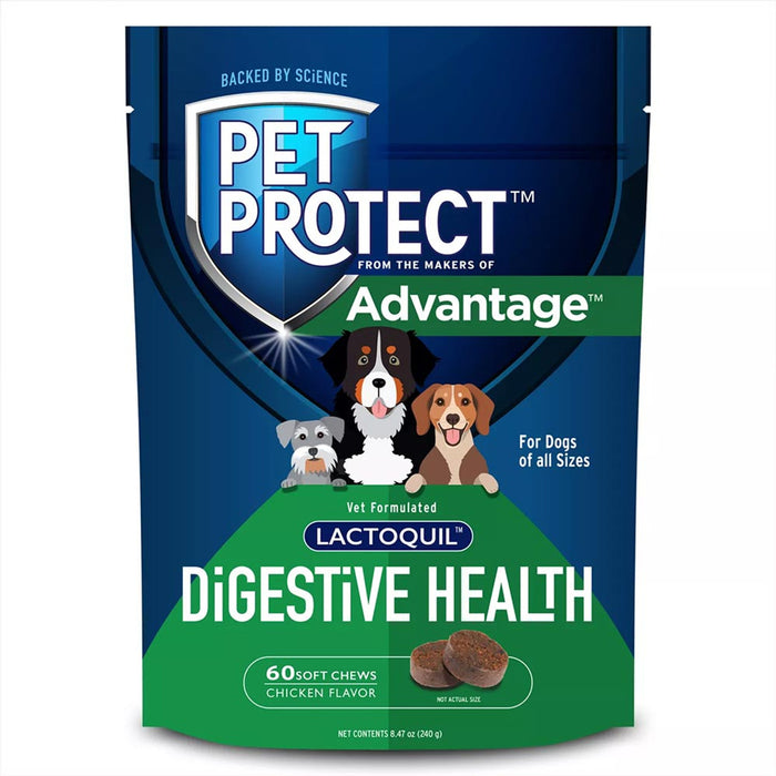 Elanco Lactoquil Soft Chews Digestive Health Probiotic Supplement for Dogs, 60 Count
