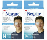 NEXCARE 3M Gentle Removal EYE PATCHES 14 ct Regular Size Patches (2 Packs)