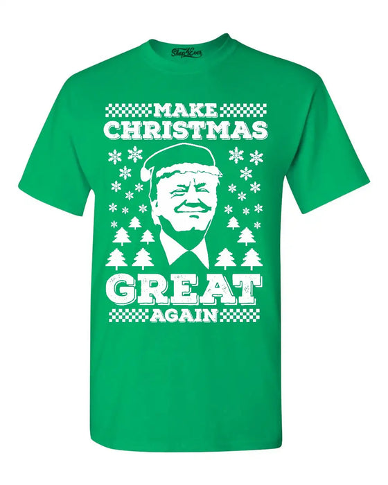 Make Christmas Great Again T-Shirt Funny Donald Trump Christmas Xmas Shirts