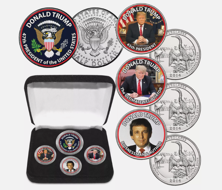 DONALD TRUMP OFFICIAL Colorized Coin Collection - 47th President