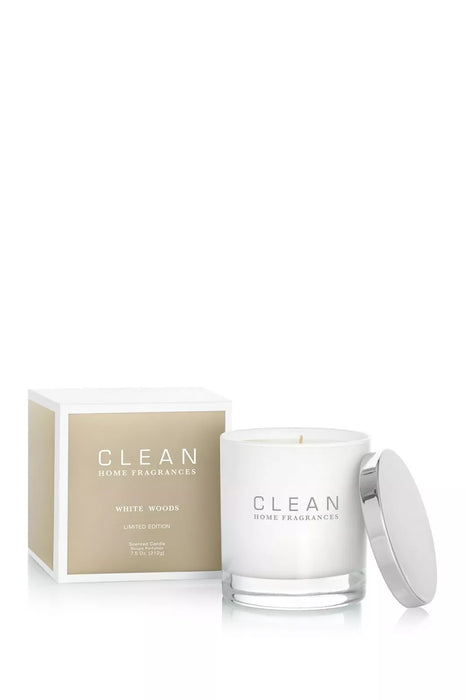 CLEAN White Woods Scented Candle 60hr Burn Time