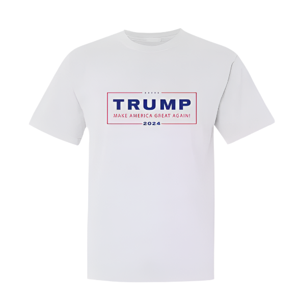 MAGA Donald TRUMP President T Shirt Official Logo 2024 Make America Great Again!, White (XL)