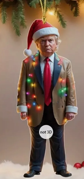 Donald Trump Christmas Hat Theme Ornament. Perfect for your Christmas Tree!