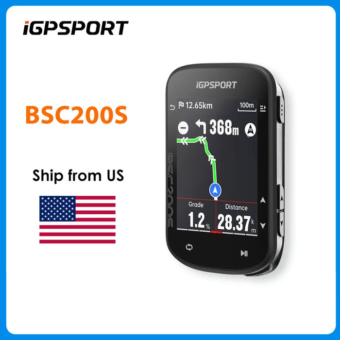 iGPSPORT BSC200S GPS Bike Computer Route Navigation Colorful Screen Wireless Bicycle Speedometer Cycling Odometer