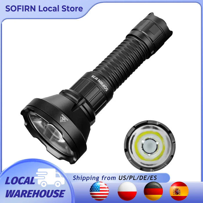 Sofirn SF26 2000lm SFT40 LED 6000K Tactical Flashlight Type-C Rechargeable Protable Powerful 21700 Torch Camping EDC Fla
