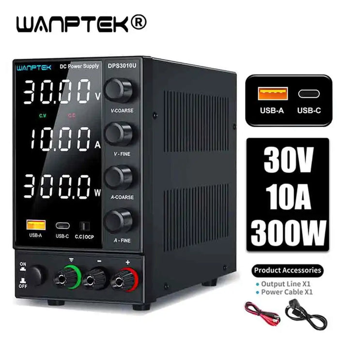 Wanptek Adjustable DC Power Supply 30V 5A 10A 60V 120V 3A Laboratory Bench Power Source Switching Stabilized LCD Power S