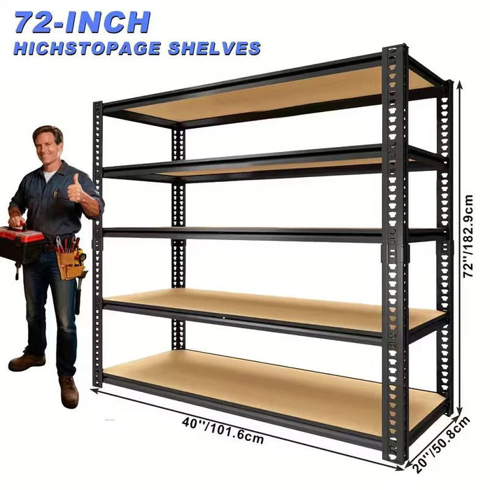 3050 LB Sturdy Metal Storage Racks - Extra Wide 40" Robust Garage Shelving System with Adjustable Height, Tool-Free Asse