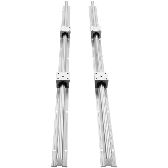 SucceBuy 2PCS Linear Guide Rails SBR12 SBR16 SBR20 800-2200mm & 4PCS UU Bearing Blocks Smooth Motion for DIY Mills CNC P