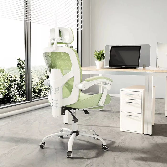 JHK Ergonomic Reclining High Back Mesh Living Room Rocking Gaming Chair Computer Desk Swivel Rolling Lumbar Support Pill
