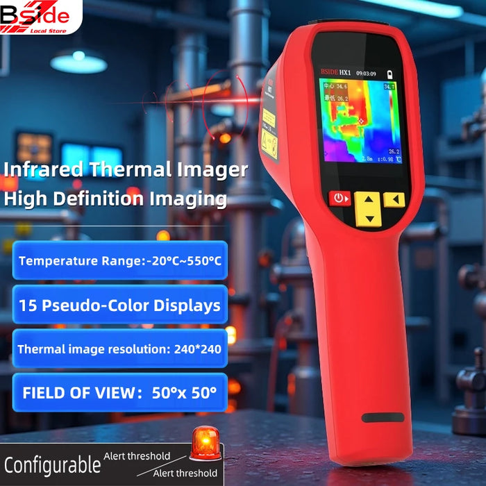 BSIDE Handheld Thermal Imaging Camera 240X240 Temperature Meter For Repair PCB Automobile Pipeline Detection Power inspe
