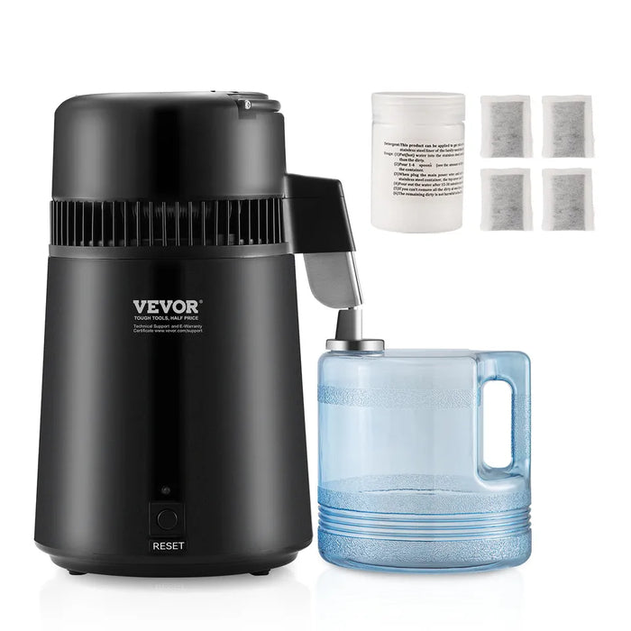 SucceBuy Water Distiller 4L 1.05 Gallon Pure Water Purifier Filter Countertop 750W Distilled Water MakerInterior Distill