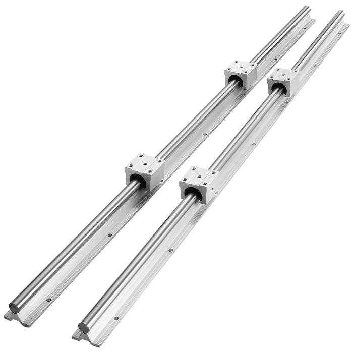 SucceBuy 2PCS Linear Guide Rails SBR12 SBR16 SBR20 SBR25 800-2200mm & 4PCS UU Bearing Blocks Smooth Motion DIY Mills CNC