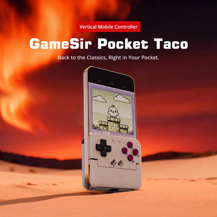 Gamesir Pocket Taco Mobile Controller Gamepad for Android, Portable Clamp-Style Gamepad for Classic Arcade Games Vertica