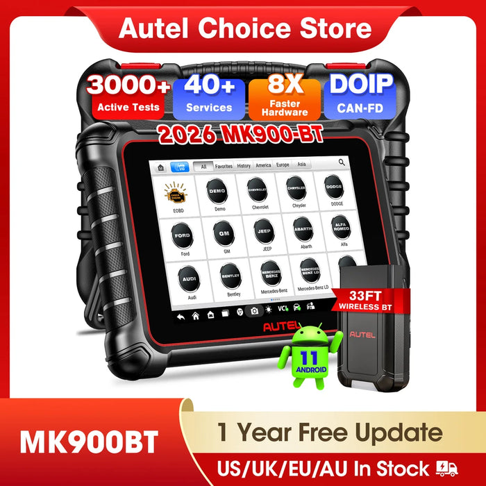 Autel MaxiCOM MK900-BT MK900BT Diagnostic Scanner Wireless DoIP /CAN Automotive Tools FD Scan Tool Active Test OE Full D