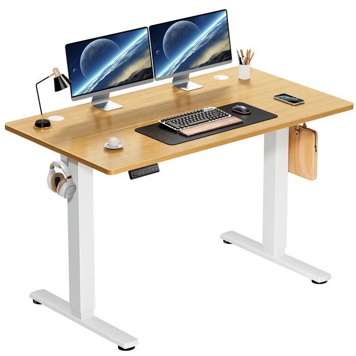 JHK Electric Standing Desk Height Adjustable 40x24 Inch Stand Up Sit Stand Computer Desk Workstation Ergonomic Work Tabl