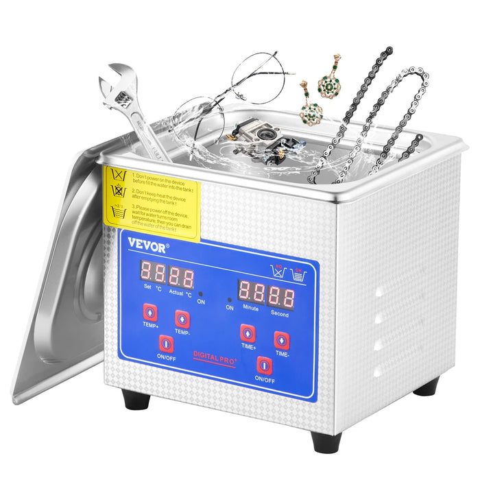 SucceBuy 1.3L Ultrasonic Cleaner Lave-Dishes Portable Washing Machine w/ Digital Timer Ultrasound Home Jewelry Clean App